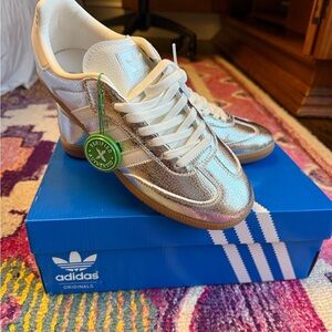 Adidas Samba Metallic Silver Sneakers